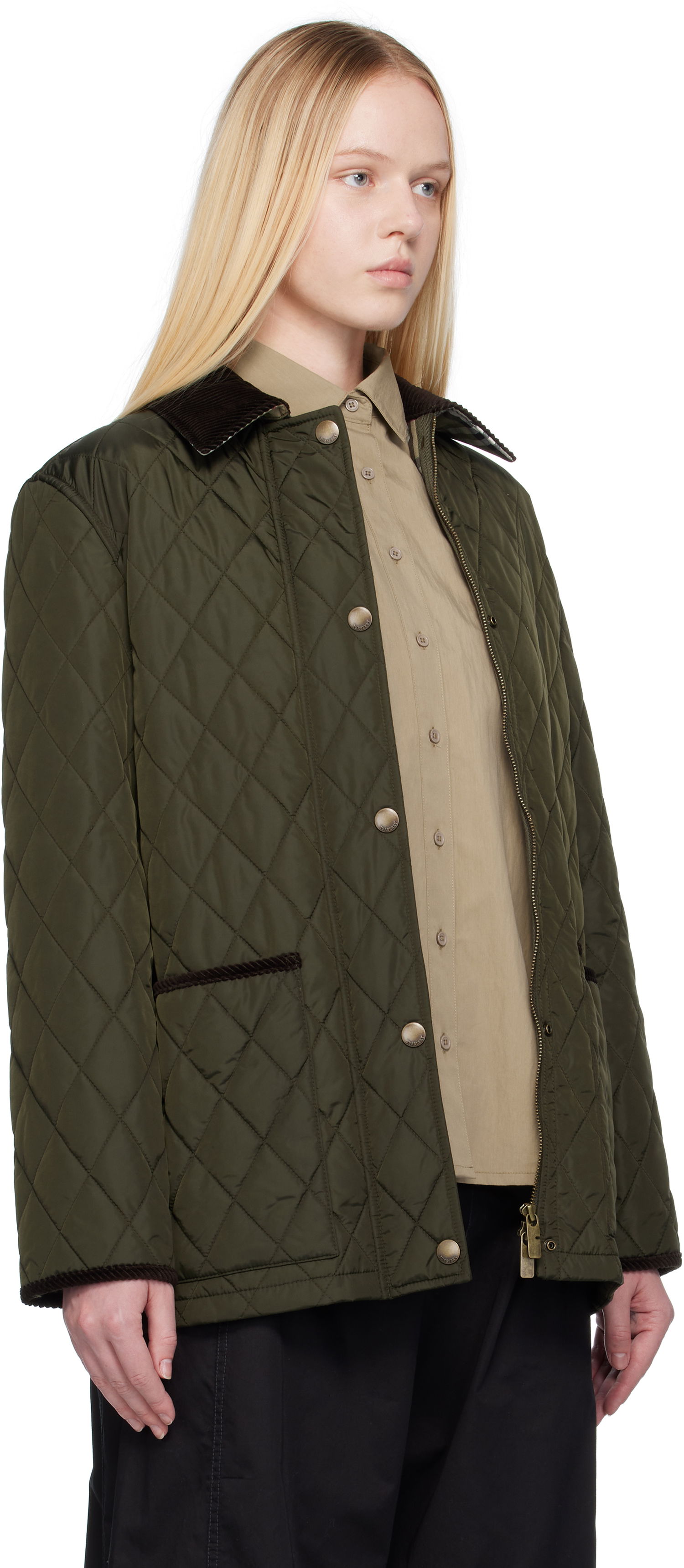 Jacka Burberry Burberry Broadway Quilted Jacket Grön | 8113840, 1