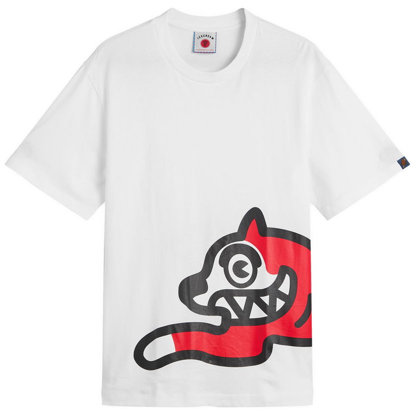 T-shirt BBC IceCream Jumbo Running Dog Graphic Tee, Size Large Vit | IC24235-WHT