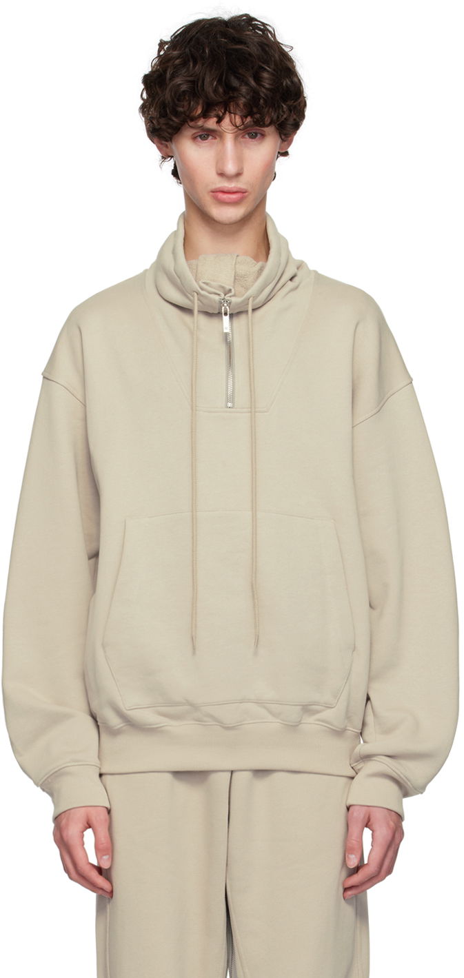 Sweatshirt Helmut Lang Helmut Lang Funnel Neck Sweatshirt Beige | O04HM509, 0