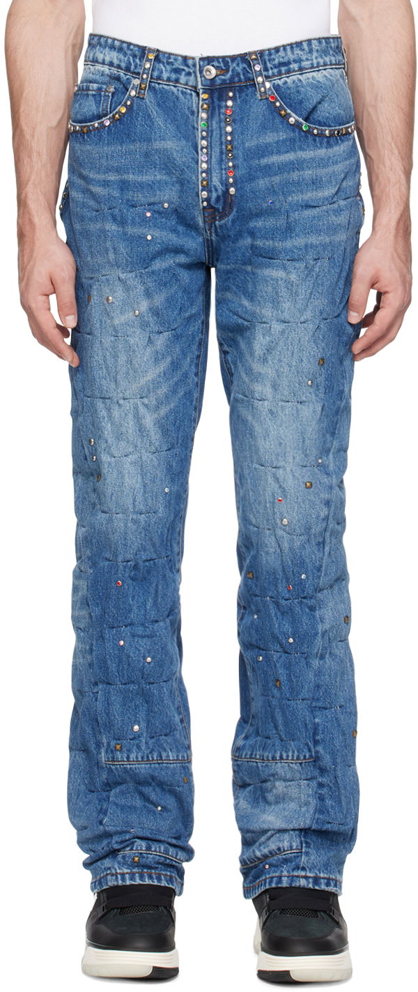 Jeans Who Decides War Who Decides War Studded Quilted Jeans Flerfärgad | 1120820009SS24