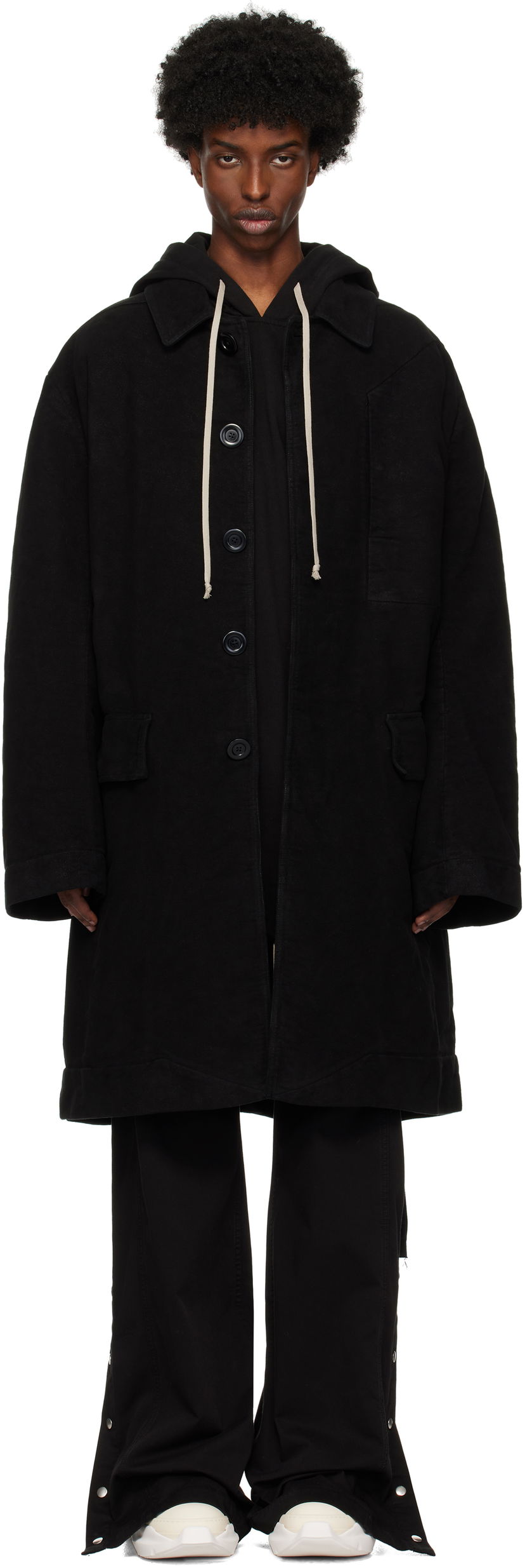 Rockar Rick Owens Jumbo Mac Coat Svart | DU02D2968 MO