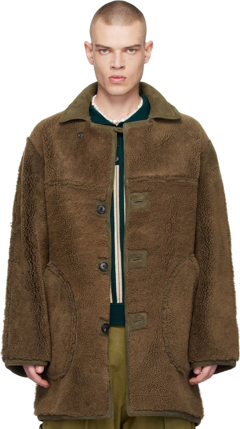 Rockar Bode Reversible Shearling Coat Grön | MRF24OW016