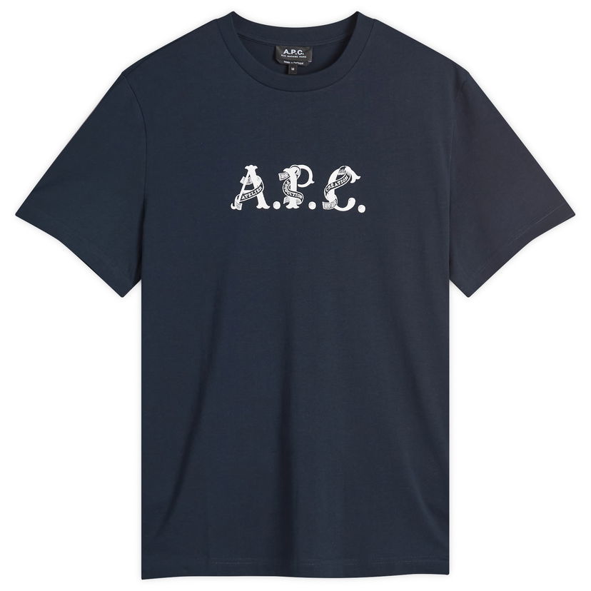 T-shirt A.P.C. Hugo Graphic Logo T-Shirt Mörkblå | COHGS-M26543-IAK