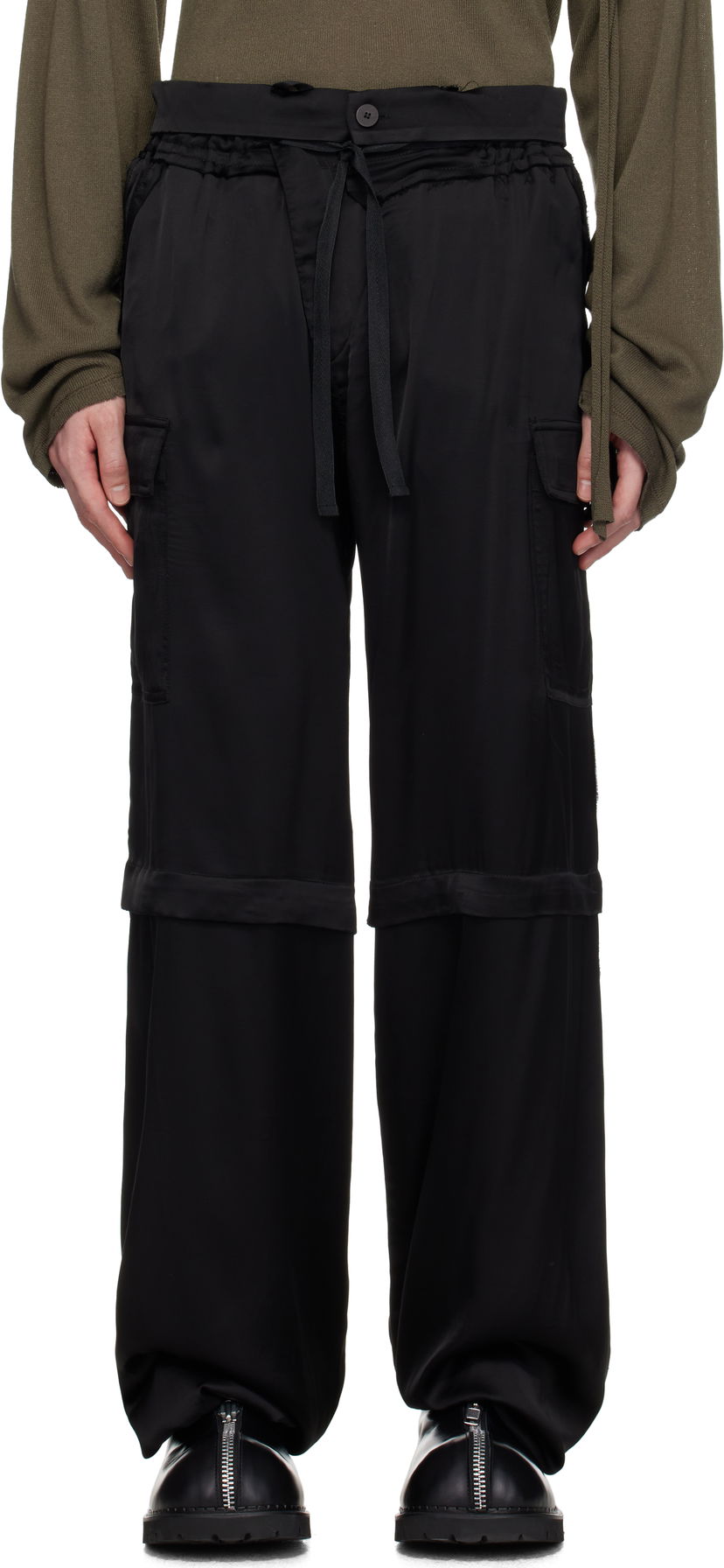 Cargo byxor Ottolinger Ottolinger Baggy Cargo Pants Svart | 111-200111-01