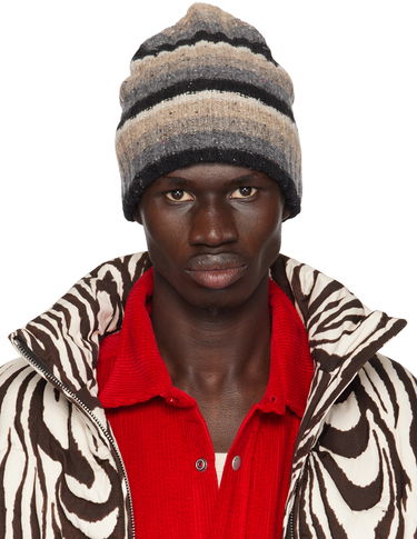 Mössa ERL Wool Striped Beanie Brun | ERL09K007, 0