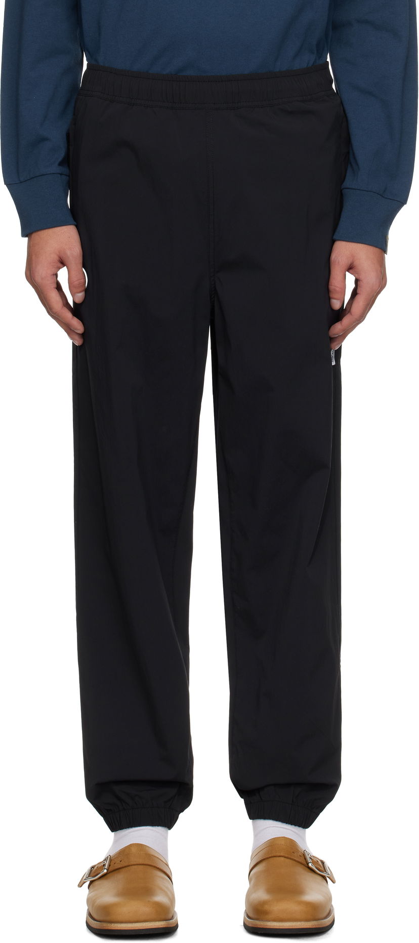 Träningsbyxor AAPE by A Bathing Ape AAPE by A Bathing Ape 'AAPE Now' Woven Sweatpants Svart | AAPPTMB664XXNBKX