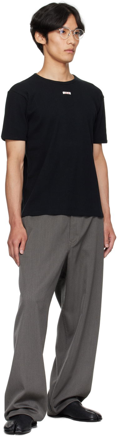 T-shirt Maison Margiela Ribbed T-shirt Svart | S67GC0041 S24430, 3