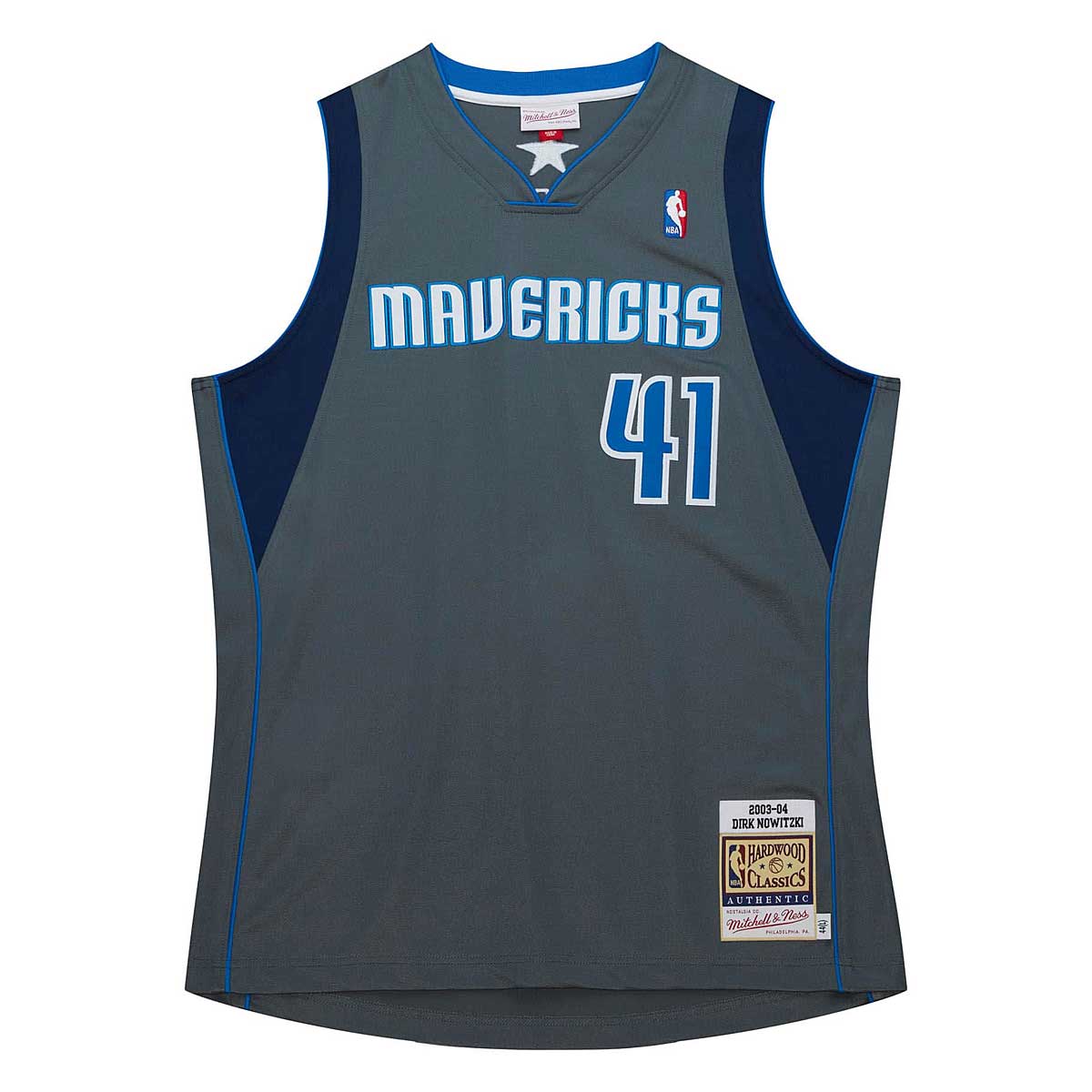 Jersey Mitchell & Ness Mitchell & Ness Dallas Mavericks 2003 Authentic Dirk Nowitzki Jersey Grå | AJY45693-DMA03DNOGREY, 0