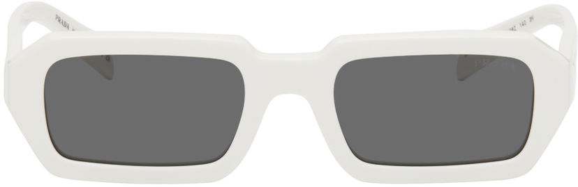 Solglasögon Prada Rectangular Sunglasses Vit | 0PR A12S 17K08Z 8056597967891