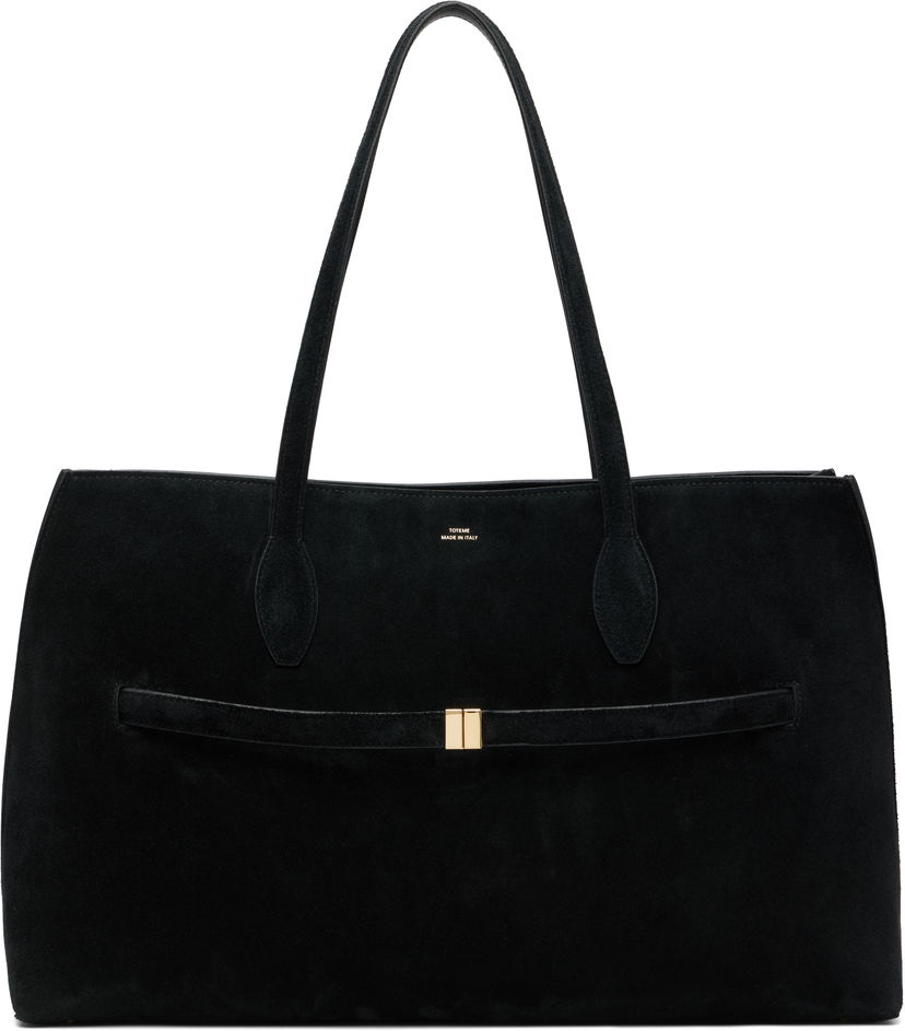 Tygpåse TOTEME TOTEME Suede Lounge Tote Svart | 253-WAL0073-LE0004