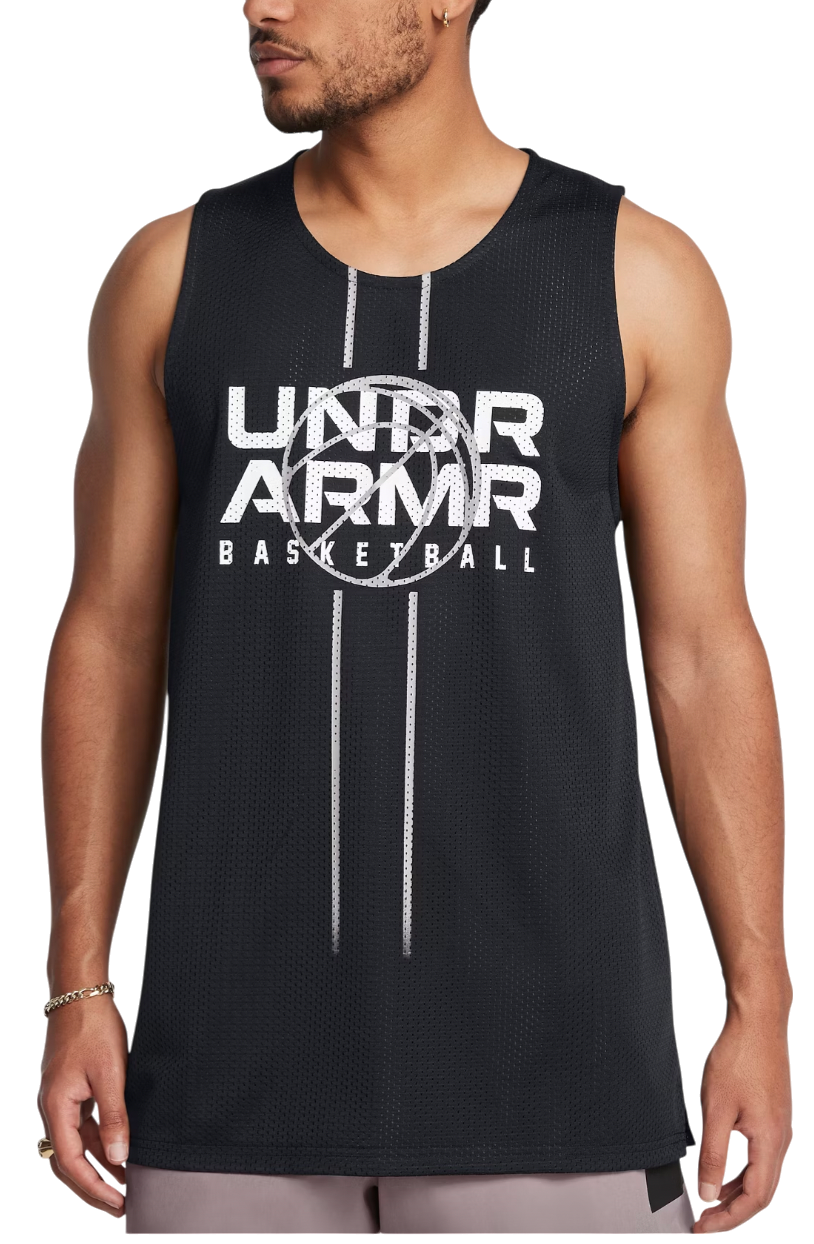 Linne Under Armour Reversible Basketball Jersey Svart | 1387088-001