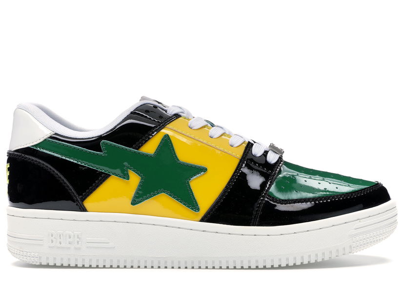 Sneakers och skor BAPE Bape Sta Low "Color Block Black Yellow Green" Svart | 1F80191001-BLK