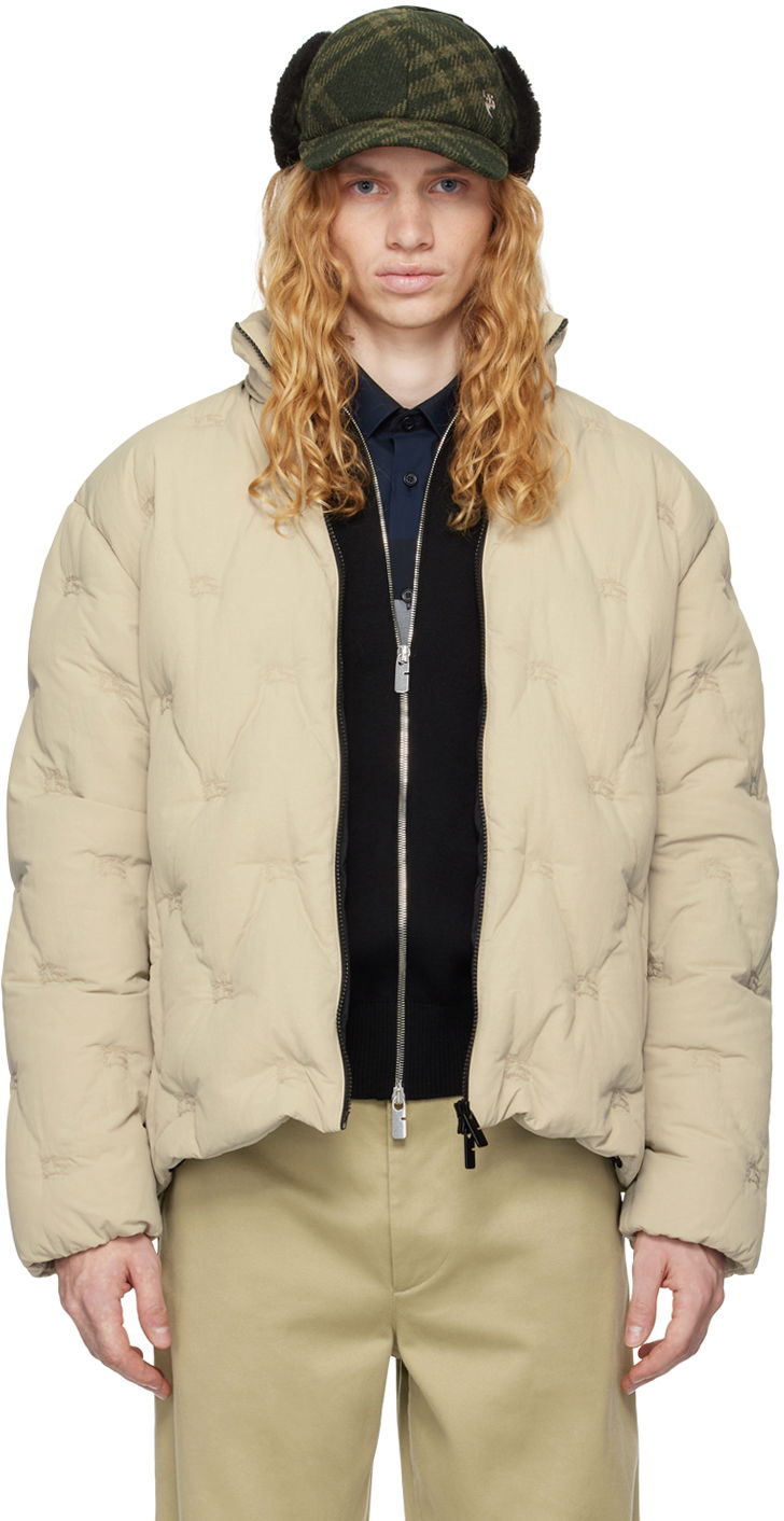 Pufferjacka Burberry Burberry Padded Down Jacket Beige | 8094590