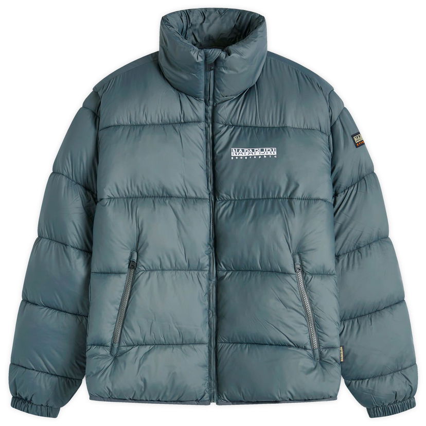 Pufferjacka Napapijri Logo Puffer Jacket Green Grön | NP0A4GJFG1S1