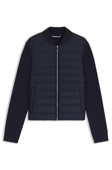 Jacka BOSS Hybrid Padded Jacket Mörkblå | 50543236