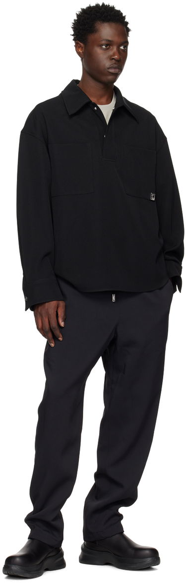 Byxor WOOYOUNGMI WOOYOUNGMI Drawstring Trousers Svart | W231PT23, 3