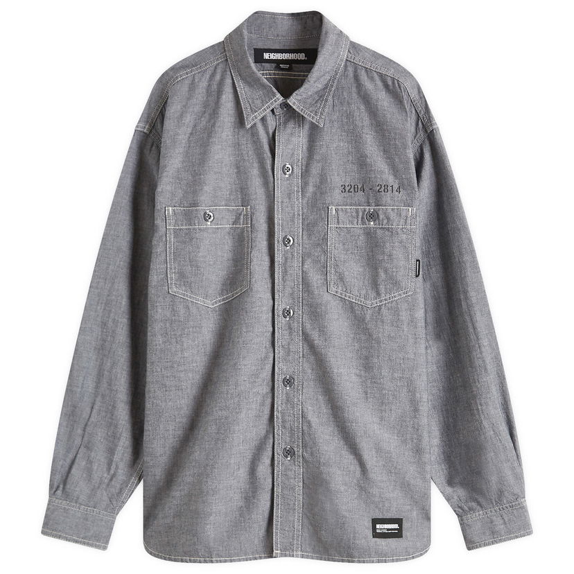 Skjorta Neighborhood Chambray Shirt Grå | 251ARNH-SHM02-BLK