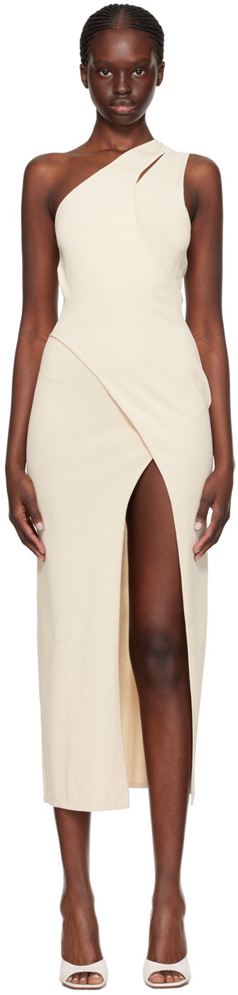 Klä BEC + BRIDGE BEC + BRIDGE Mira One-Shoulder Maxi Dress Beige | H23-11837