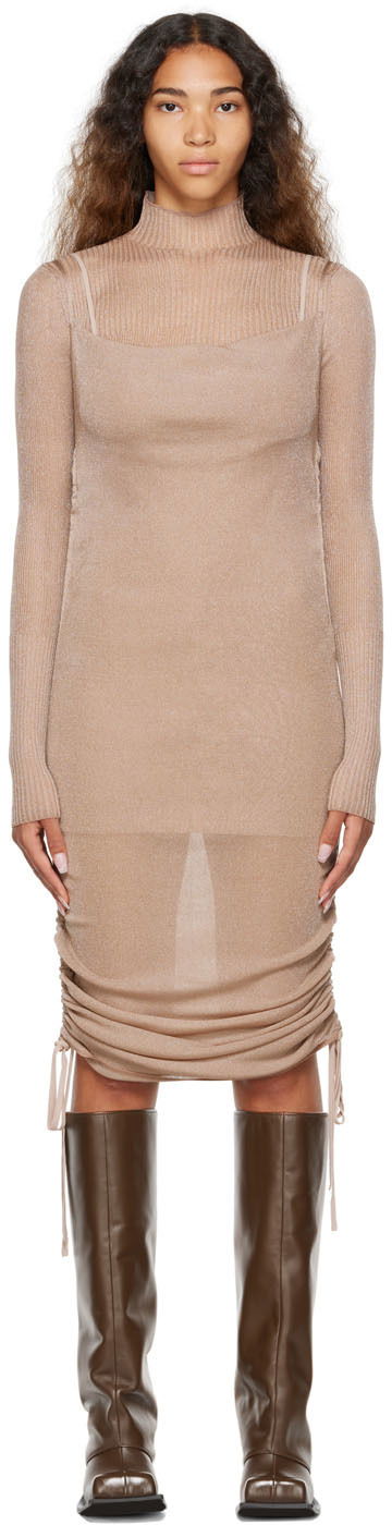 Klä Dion Lee Dion Lee Drape Mini Dress Beige | A7620P22