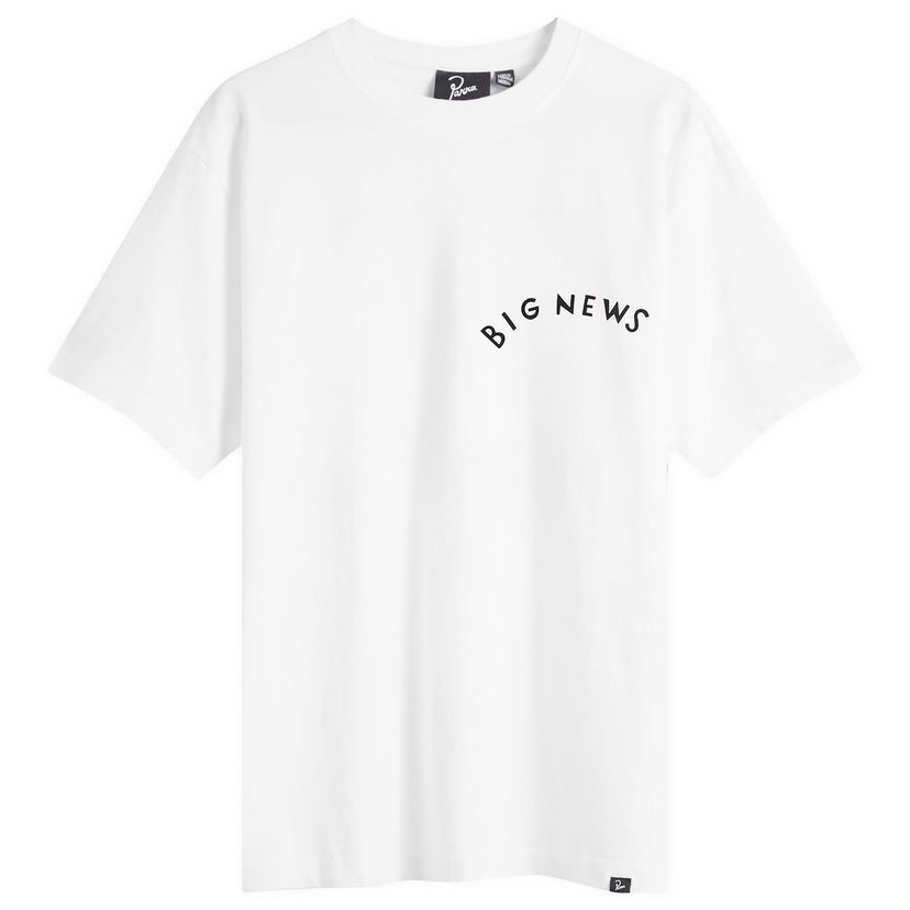 T-shirt By Parra Parra Big News T-Shirt, Size Large Vit | 53200-WHT