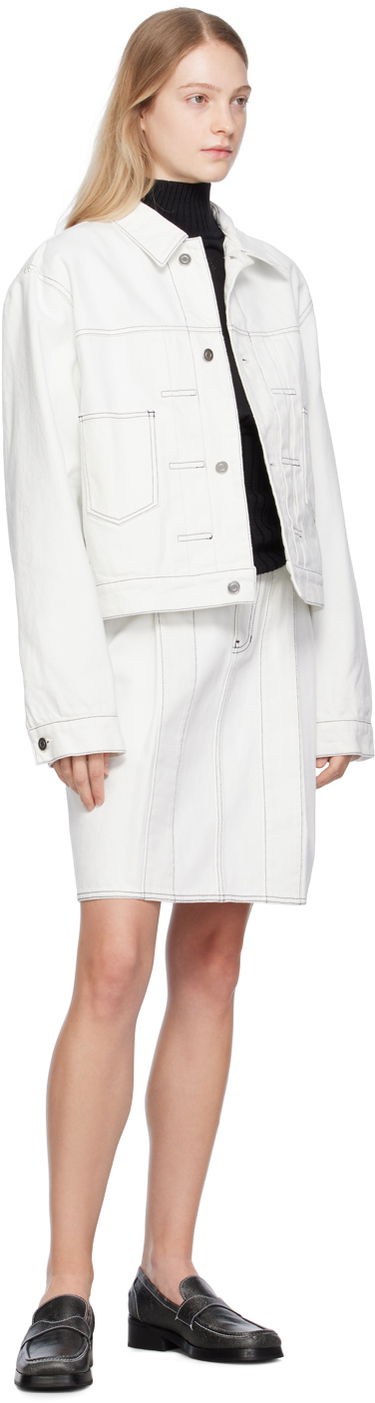 Jacka We11done We11done Tucked Denim Jacket Vit | WD-DJ3-23-338-M-IC, 3