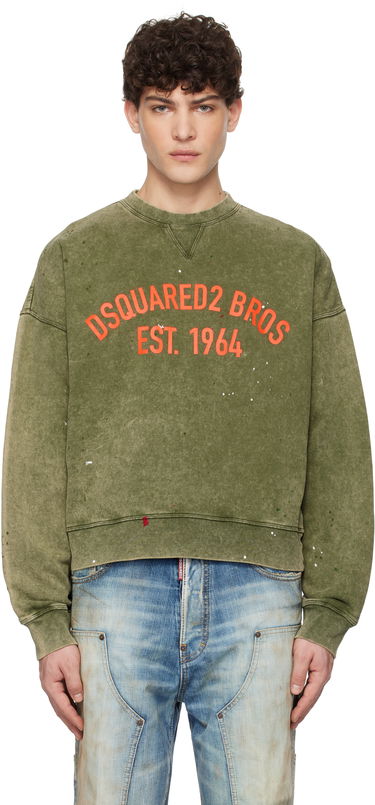 Sweater DSQUARED2 Dsquared2 Cypro Fit Sweatshirt Grön | S74GU0847_S25030, 0