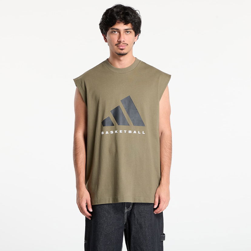 Linne adidas Performance Basketball Sleeveless T-Shirt Grön | JX5589