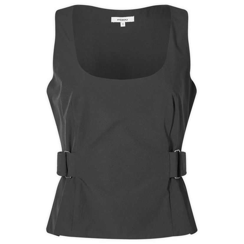Linne Miaou Miaou Leila Sleeveless Top, Size Large Svart | 7120NYLBLK