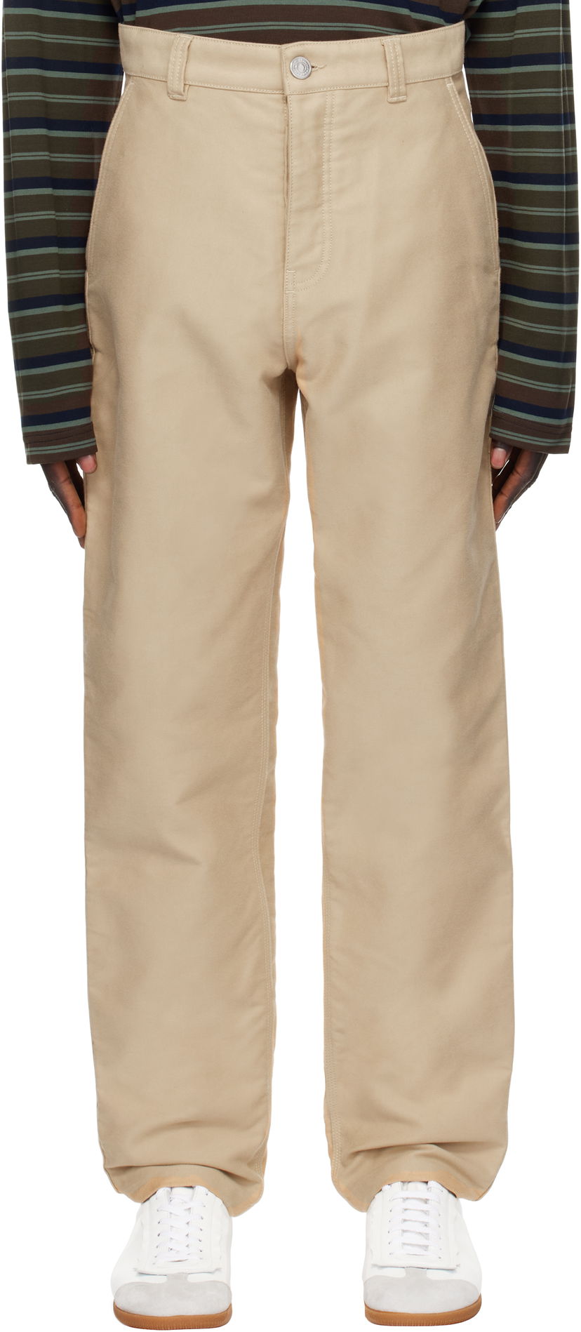 Cargo byxor AMI Worker Trousers Beige | HTR304.CO0083