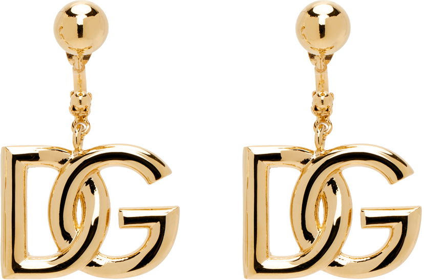 Örhängen Dolce & Gabbana Gold 'DG' Logo Earrings Metallisk | WEN6P1 W1111