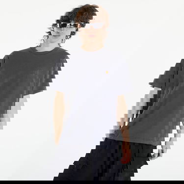 T-shirt Carhartt WIP Nelson Short Sleeve T-Shirt UNISEX Charcoal Garment Dyed Svart | I029949.98GD, 0