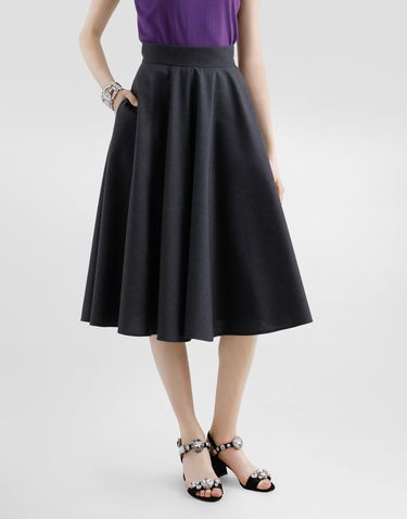 Kjol Dolce & Gabbana Woolen Midi Circle Skirt Blå | F4C2ITFU286S8290, 3