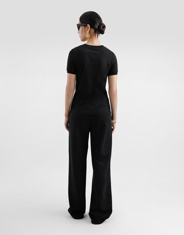 T-shirt Dolce & Gabbana Dolce & Gabbana Jersey T-Shirt with DG Logo Svart | F8N08ZGDCYEN0000, 3
