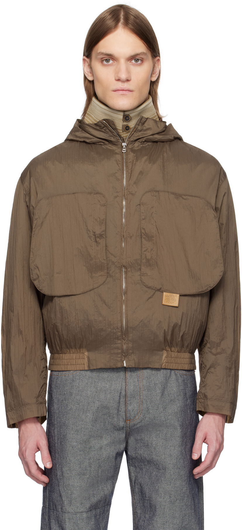 Vindjacka Ranra RANRA Purs Light Nylon Jacket Brun | AMSS25OW01568
