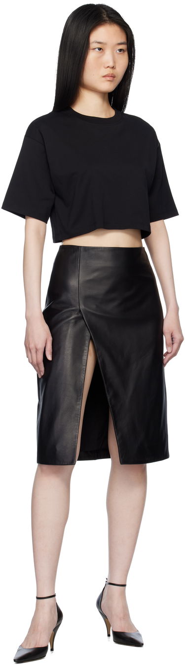 Kjol Loulou de Saison Loulou de Saison Ekare Leather Midi Skirt Svart | EKARE, 3