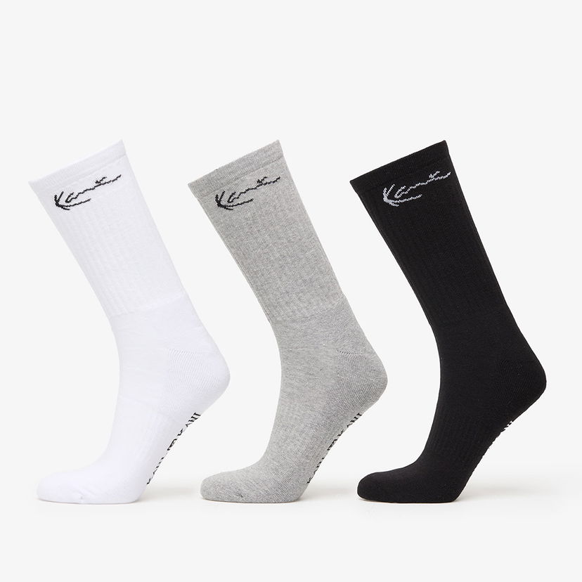 Strumpor Karl Kani Signature Socks 3-Pack Black/ Grey/ White Flerfärgad | KA-SK011-013-05
