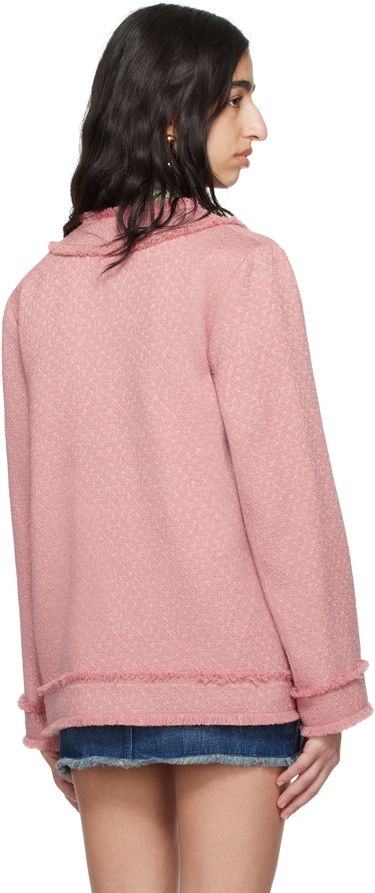 Jacka Dolce & Gabbana Dolce&Gabbana Single-Breasted Raschel Tweed Jacket Rosa | F29TPT HUMUA, 2