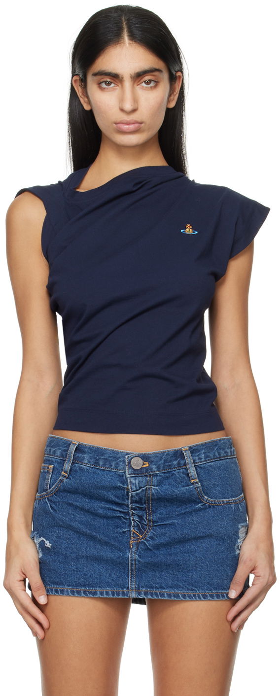 T-shirt Vivienne Westwood Hebo T-Shirt Mörkblå | 1504000A-J004A-