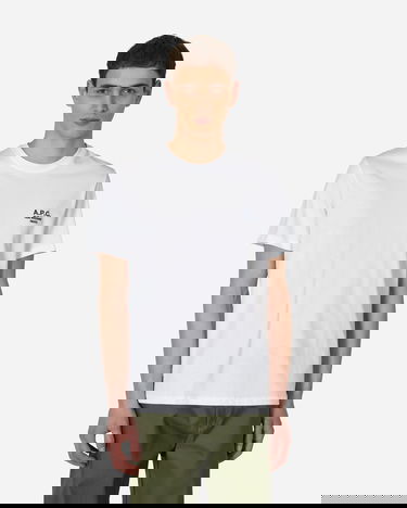 T-shirt A.P.C. Raymond Embroidered Logo Tee Vit | COEZC-H26840-AAB, 4