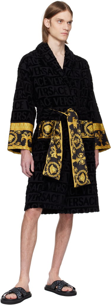 Sneakers och skor Versace Versace Greek Ribbon Sandals Svart | 1016188_1A13481, 4