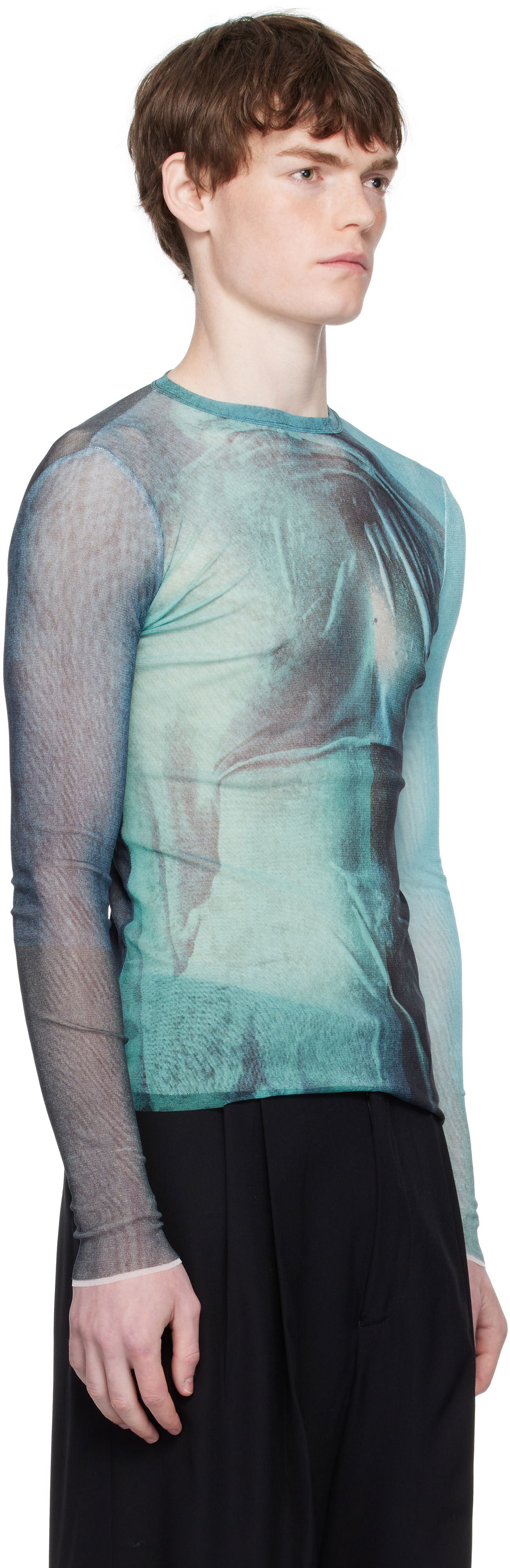 T-shirt Jean Paul Gaultier Jean Paul Gaultier 'The Water' Long Sleeve Top Grön | 25/03-W-TO310-M004P-5557, 1