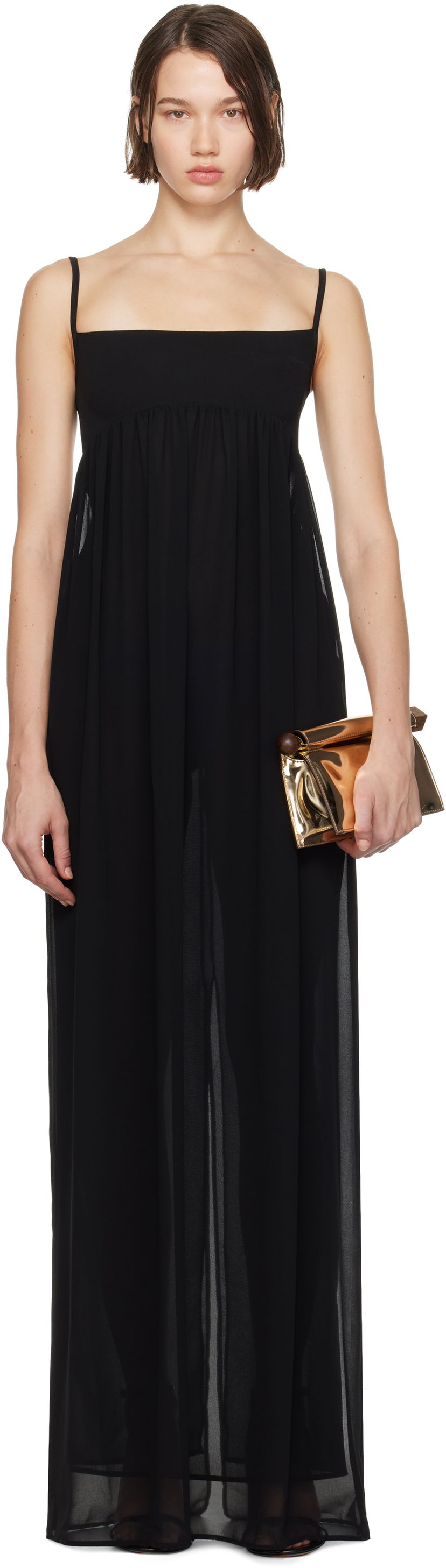 Klä Jacquemus Maxi Dress Svart | 24H243DR184-1555