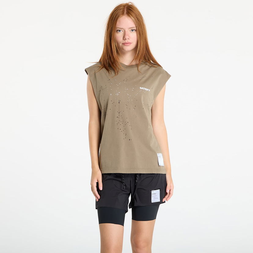Linne Satisfy Satisfy MothTech Muscle Sleeveless T-Shirt Grön | 11005-AFA-SAB