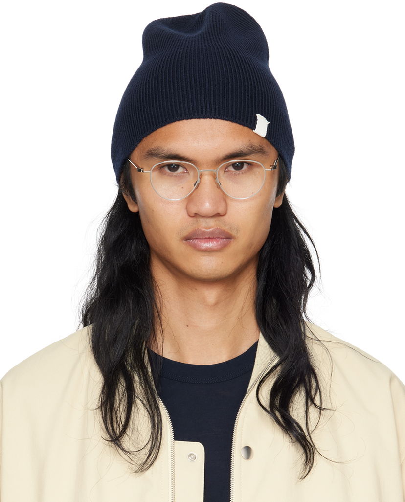 Mössa Jil Sander Knit Beanie Mörkblå | J47ZZ0115_J14704