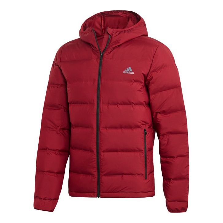 Pufferjacka adidas Originals Helionic Outdoor Slim Fit Hooded Down Jacket Röd | DZ1426