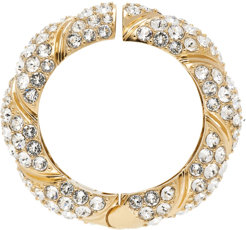 Armband Valentino Valentino Garavani Small Big Mono Crystal-Embellished Clip-on Earring Metallisk | 6W0J0Y96YCW