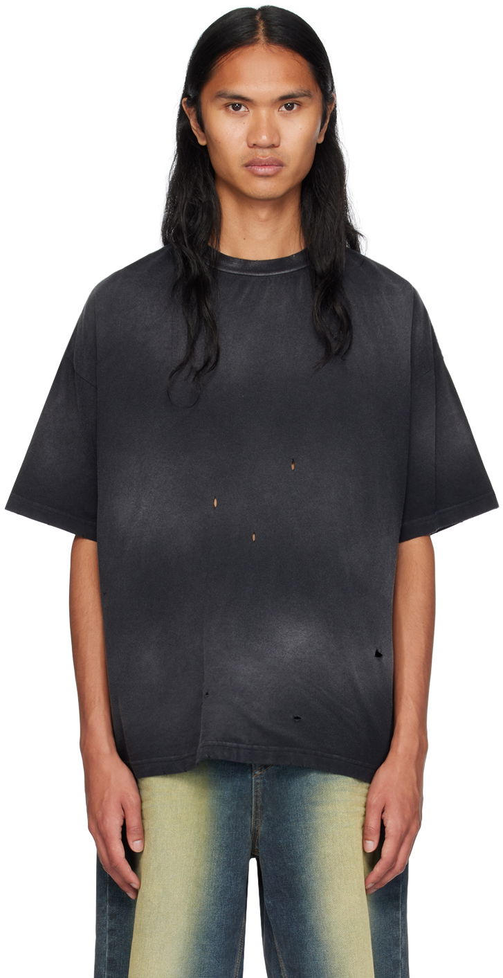 T-shirt We11done Distressed T-Shirt Svart | WD-TT2-24-742-U-BK