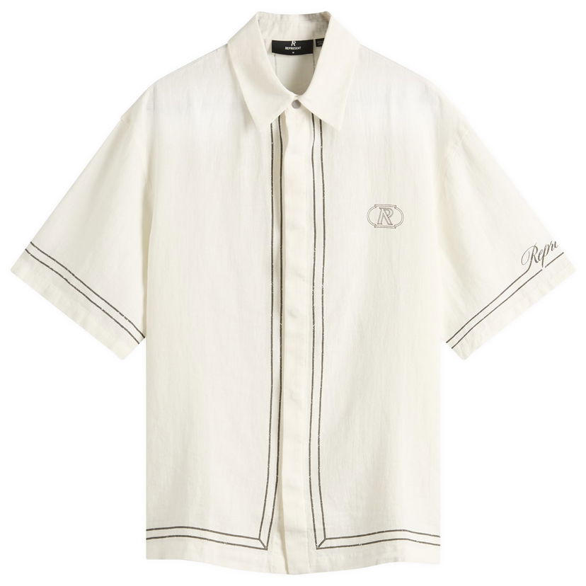Skjorta Represent Clo Border Vacation Shirt Vit | MLM100298-26
