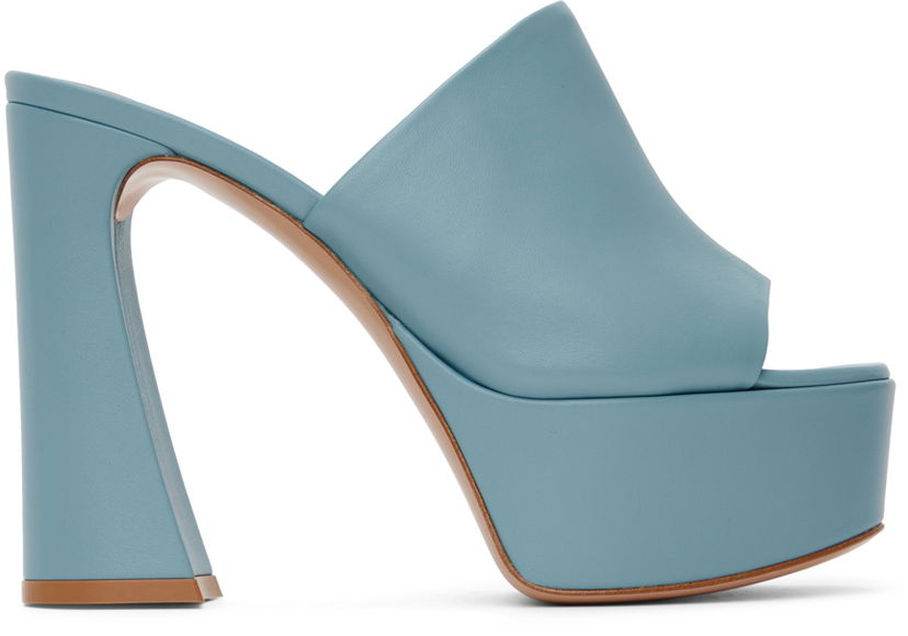 Sneakers och skor Gianvito Rossi Gianvito Rossi Holly Mule Platform Sandals Blå | G16990.70RIC.NAP