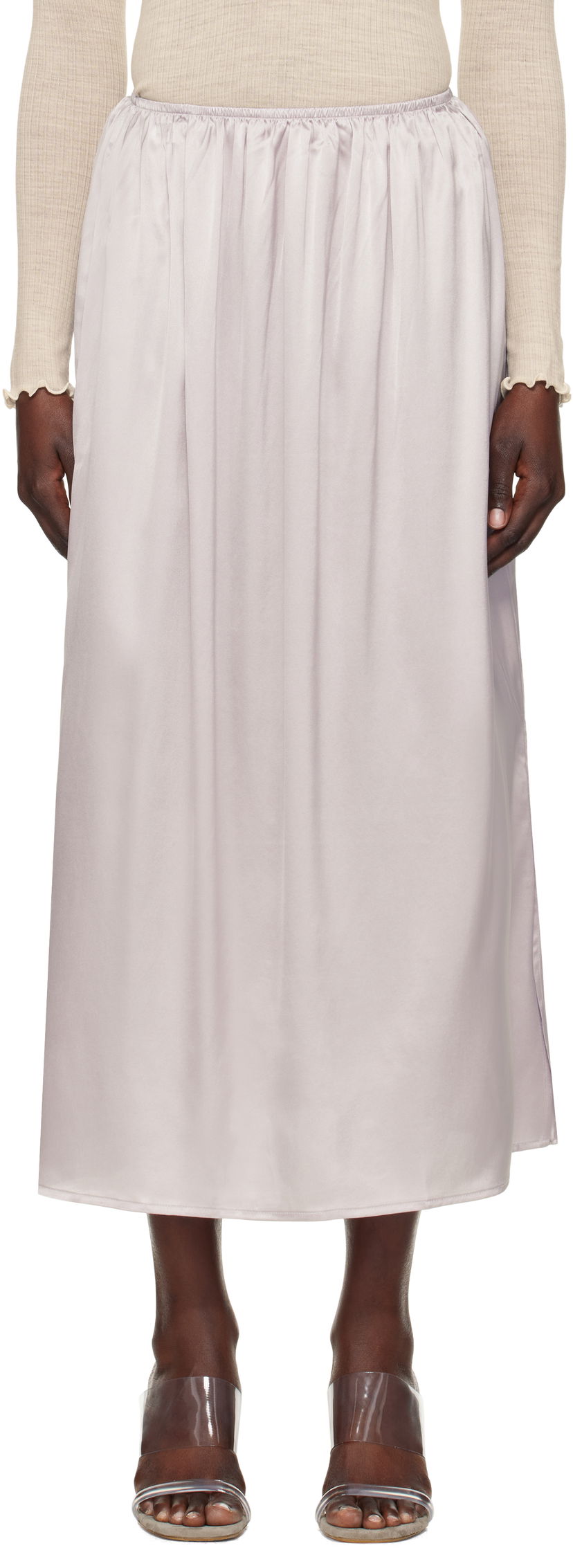 Kjol Baserange Baserange City Midi Skirt Purpur | SKCI-SI-SP25